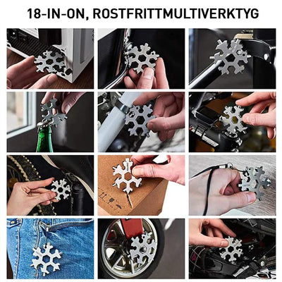 Snowflake | 18-i-1 multiverktyg 1+1 GRATIS