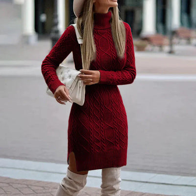 Aline | Elegant stickad höst-vinterklänning