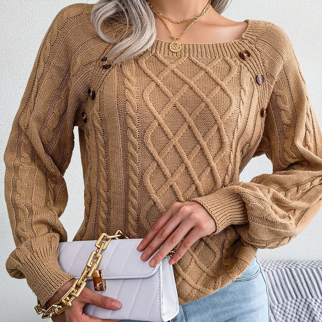 Adelinda | Stickad tröja för damer