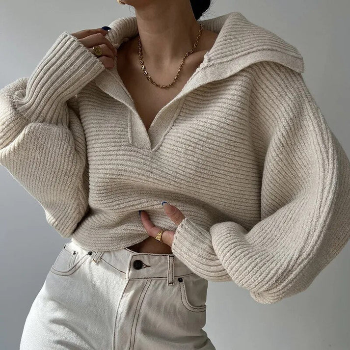 Amelie | Velorura tröja i tjock stickning