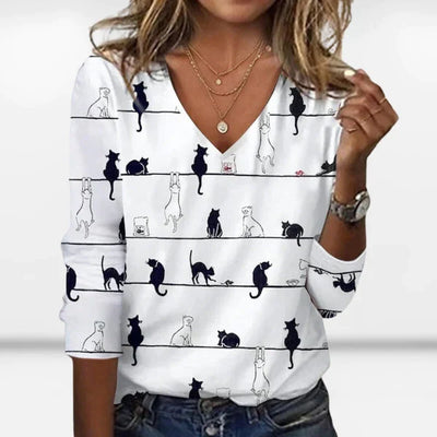 Oda | Kreativ tröja med kattmönster